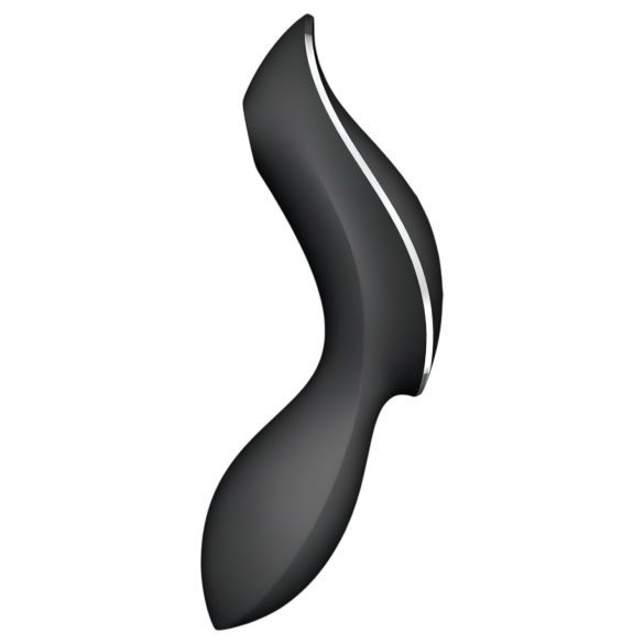Satisfyer Curvy Trinity 2 - vibrir z zračnimi valovi 2v1 - črn