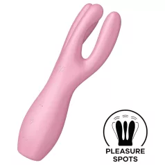  Satisfyer Threesome 3 - vibrator za klitoris - akumulatorski - roza