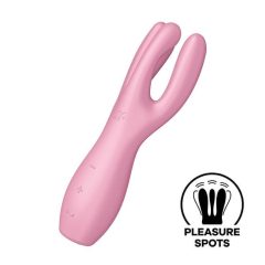   Satisfyer Threesome 3 - klitorisni vibrator za ponovno polnjenje (roza)