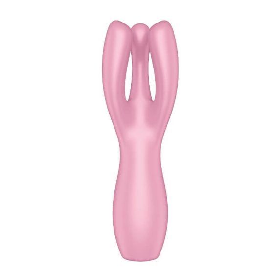 Satisfyer Threesome 3 - klitorisni vibrator za ponovno polnjenje (roza)