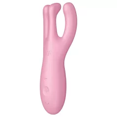   Satisfyer Threesome 4 - vibrator za klitoris - pameten - roza