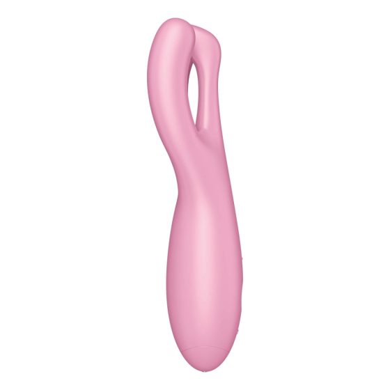 Satisfyer Threesome 4 - pametni klitorisni vibrator za ponovno polnjenje (roza)