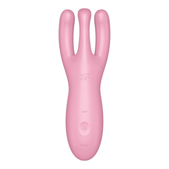 Satisfyer Threesome 4 - pametni klitorisni vibrator za ponovno polnjenje (roza)