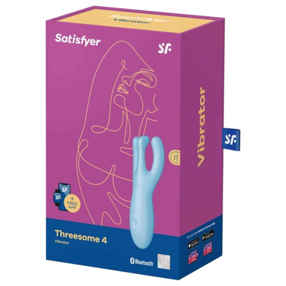 Satisfyer Threesome 4 - pametni klitorisni vibrator za ponovno polnjenje (modri)