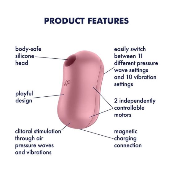 Satisfyer Cotton Candy - zračni klitorisni vibrator z možnostjo polnjenja (koralna barva)