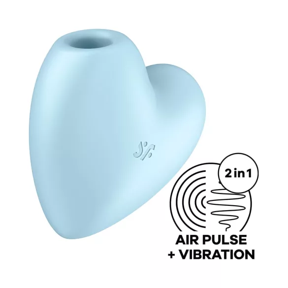 Satisfyer Cutie Heart - klitoralni stimulator z zračnimi valovi - modra