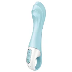  Satisfyer - vibrator z zračno črpalko - pametni, napihljiv - silikon, moder