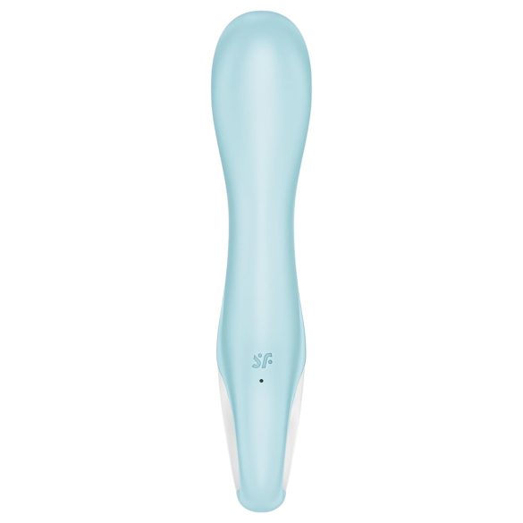 Satisfyer - vibrator z zračno črpalko - pametni, napihljiv - silikon, moder