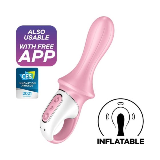 Satisfyer Air Pump Booty 5 - pametni analni vibrator za polnjenje (roza)