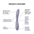 Satisfyer - G-točka vibrator - vodoodporen, polnljiv, vijoličen