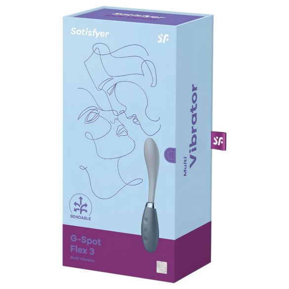 Satisfyer - G-točka vibrator - upogljiv, polnilni - siv