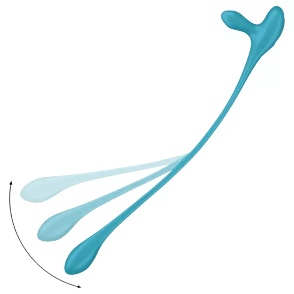 Satisfyer - analni vibrator in erekcijski obroč - akumulatorski, modra