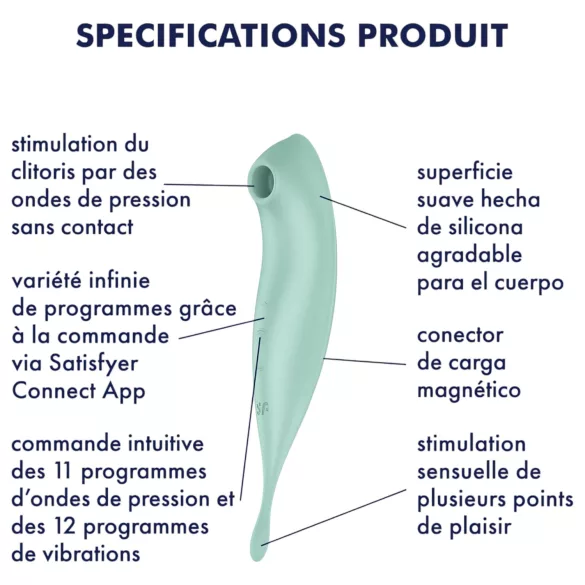 Satisfyer Twirling Pro - aplikacijo upravljan klitoralni vibrator (meta)