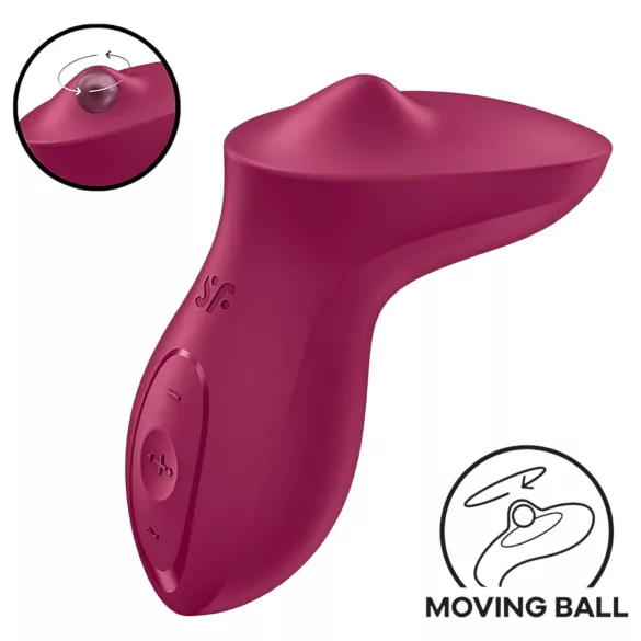 Satisfyer Exciterrr - vibrator za klitoris z vrtljivimi kroglicami - rdeč