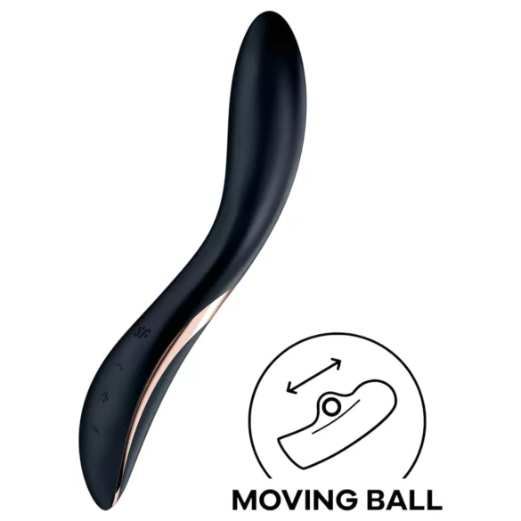Satisfyer Rrrolling - G-točkovni vibrator z gibljivo kroglico - črn