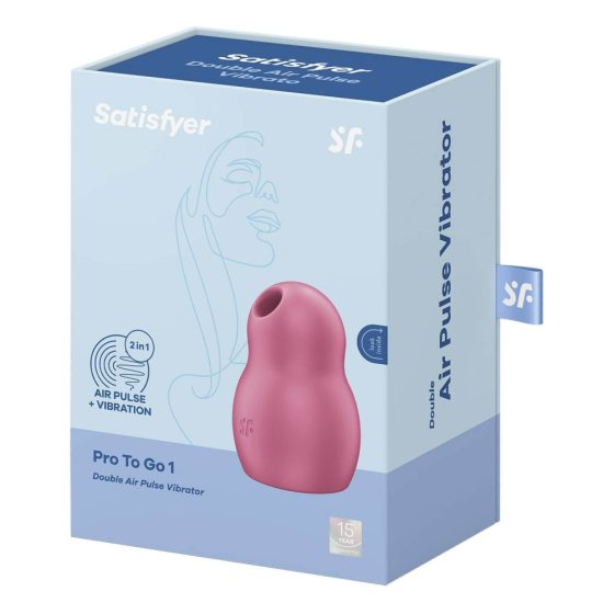 Satisfyer Pro To Go 1 - zračni klitorisni vibrator z možnostjo polnjenja (rdeč)
