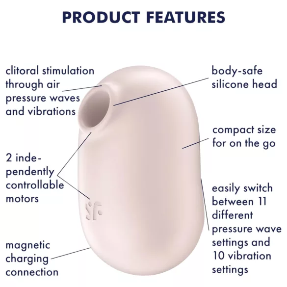 Satisfyer Pro To Go 2 - stimulator klitorisa z zračnimi valovi - bež