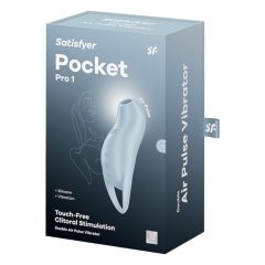   Satisfyer Pocket Pro 1 - stimulator klitorisa z zračnim valovanjem, ki ga je mogoče ponovno napolniti (moder)