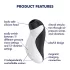 Satisfyer Orca - vodoodporen vibrator za klitoris z zračnimi valovi (črno-beli)