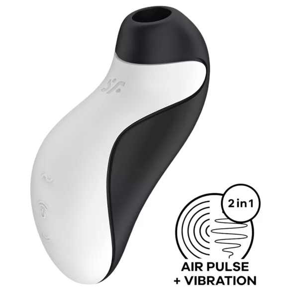 Satisfyer Orca - vodoodporen vibrator za klitoris z zračnimi valovi (črno-beli)