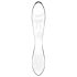 Satisfyer Dazzling Crystal 1 - dvostranski stekleni dildo - prozoren
