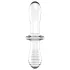 Satisfyer Double Crystal - dvostranski stekleni dildo - prozoren