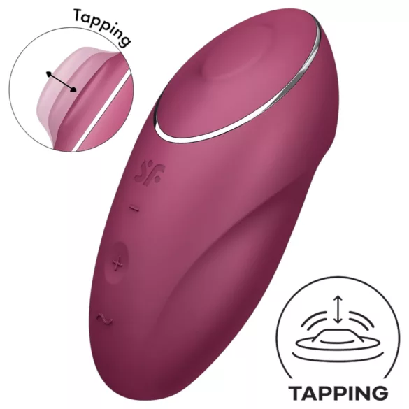 Satisfyer - vibrator in stimulator klitorisa 2v1 - rdeča