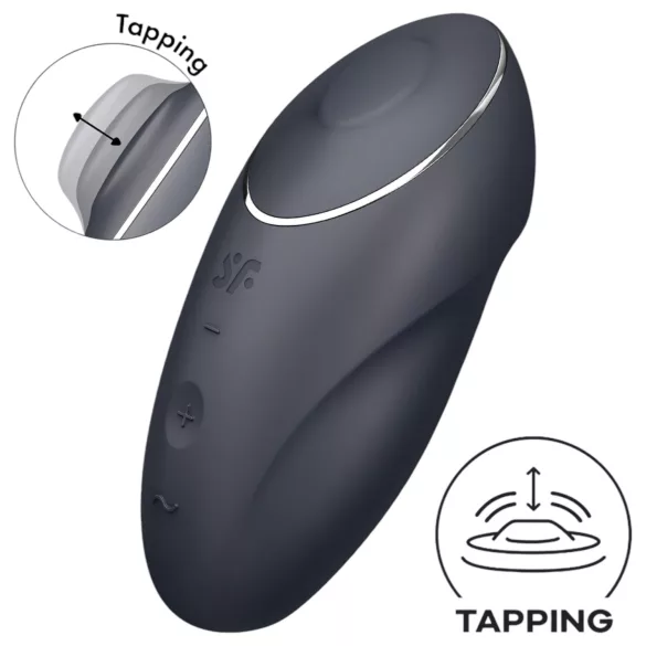 Satisfyer - 2v1 vibrator za klitoris - črni