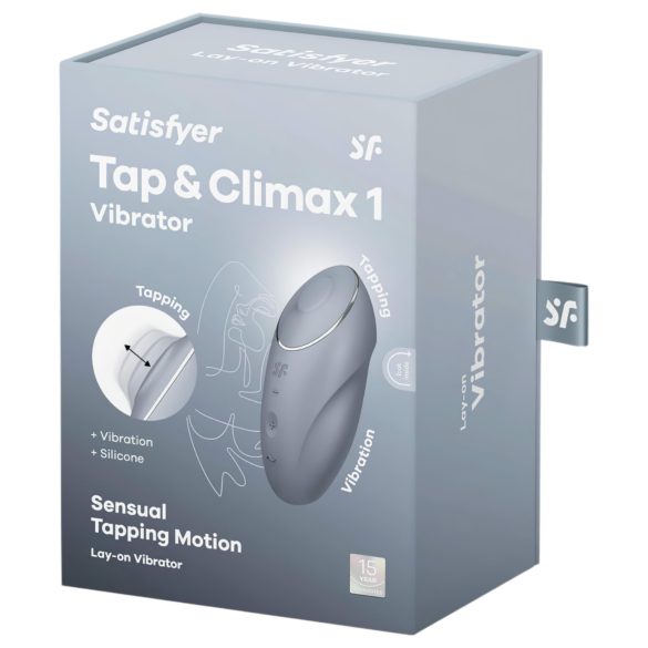 Satisfyer Tap & Climax 1 - 2v1 vibrir za klitoris (siv)