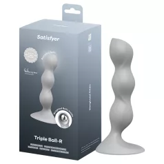 Satisfyer Triple Ball-R - dildo z biseri - siva
