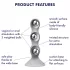 Satisfyer Triple Ball-R - dildo z biseri - siva