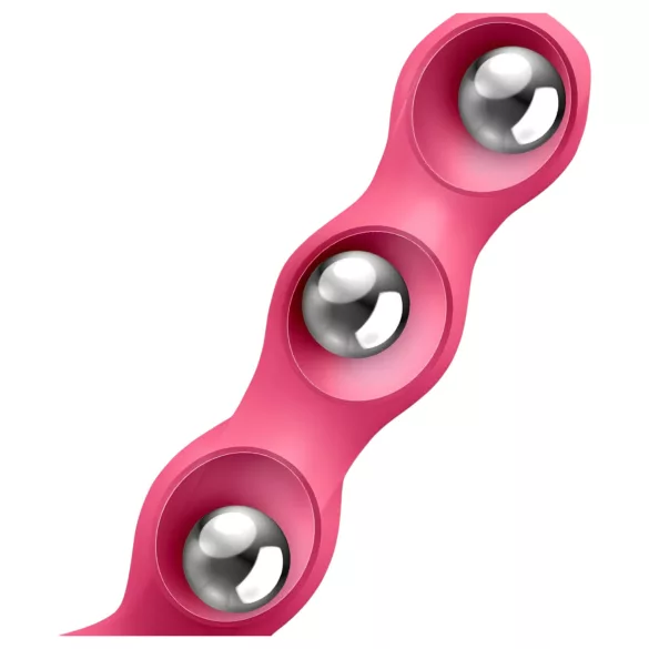 Satisfyer Triple Ball-R - analni vibrator z bunkicami - roza