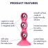 Satisfyer Triple Ball-R - analni vibrator z bunkicami - roza