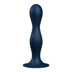   Satisfyer Double Ball-R - obteženi dildo z otipljivimi nogami (temno modra)