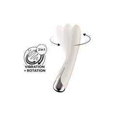   Satisfyer Spinning Vibe 1 - vibrator z vrtljivo glavo za točko G (bež)