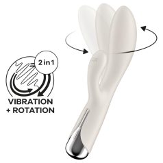  Satisfyer - vibrator zajček z vrtečo se klitoralno ročko - bež