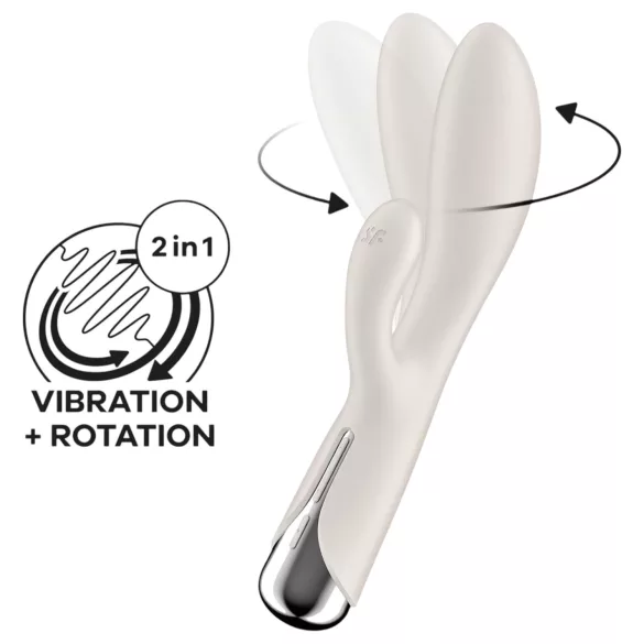 Satisfyer Spinning Rabbit 1 - vibrator z vrtečo se klitoralno ročico (bež)