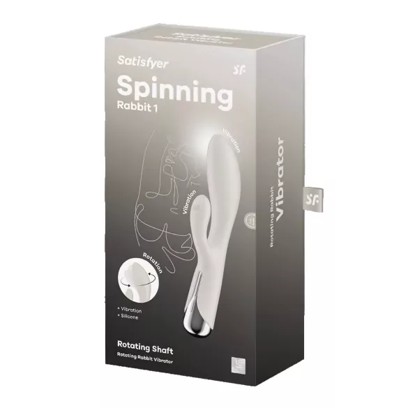 Satisfyer Spinning Rabbit 1 - vibrator z vrtečo se klitoralno ročico (bež)