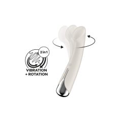   Satisfyer Spinning G-Spot 1 - vibrator z vrtljivo glavo za točko G (bež)