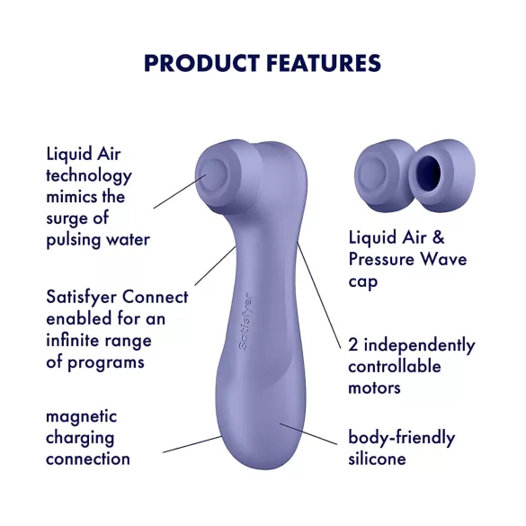 Satisfyer Pro 2 Gen3 - aplikacijsko voden stimulator klitorisa z zračnimi valovi (vijoličen)