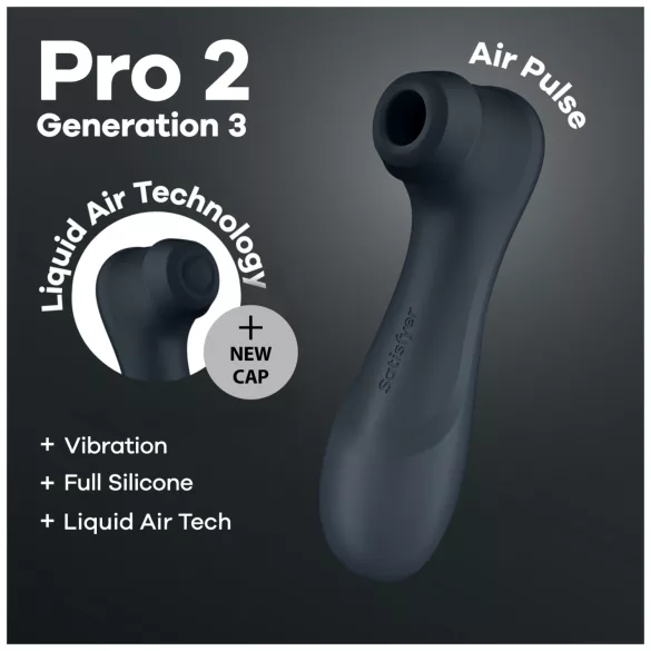 Satisfyer Pro2 Gen3 - stimulator klitorisa z zračnimi valovi - temno siv
