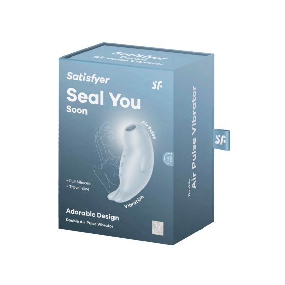Satisfyer Seal You Soon - stimulator klitorisa z zračnim valovanjem, ki ga je mogoče ponovno napolniti (modri)