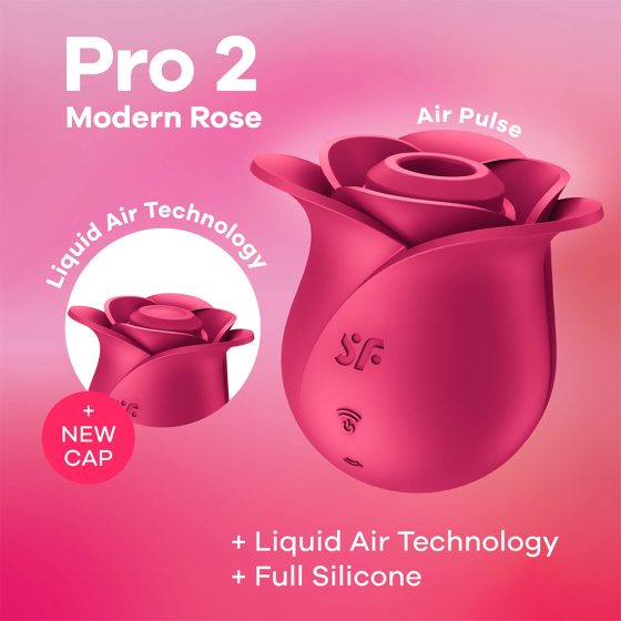 Satisfyer Pro 2 Rose Modern - zračni stimulator klitorisa z možnostjo polnjenja (rdeča)