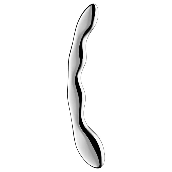 Satisfyer Cosmic Crest 2 - kovinski dildo z valovito obliko - srebrn