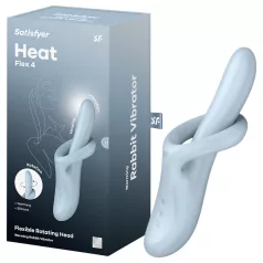   Satisfyer Heat Flex 4 - grelni vibrator z ročajem za klitoris (moder)
