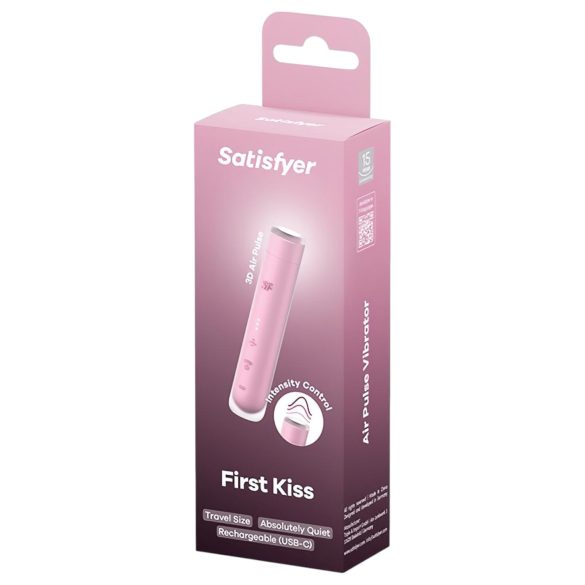 Satisfyer First Kiss - stimulátor klitorisa z zračnimi valovi - rdeč