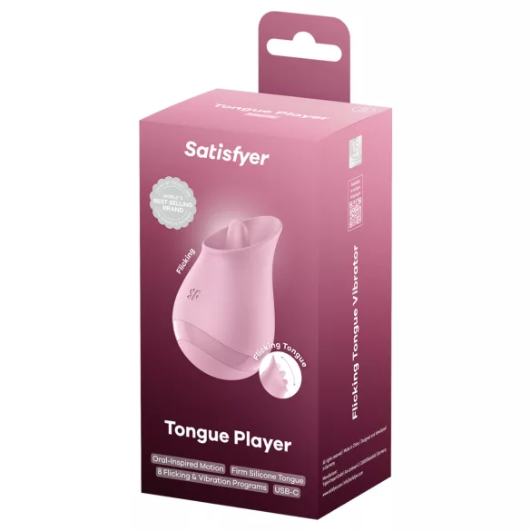 Satisfyer Tongue Player - vibrator za klitoris jezika - roza