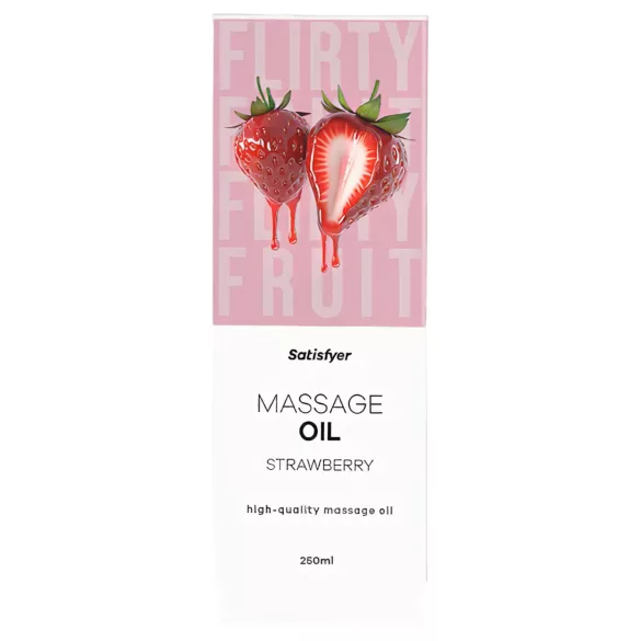 Satisfyer - masažno olje z okusom jagode - 250 ml