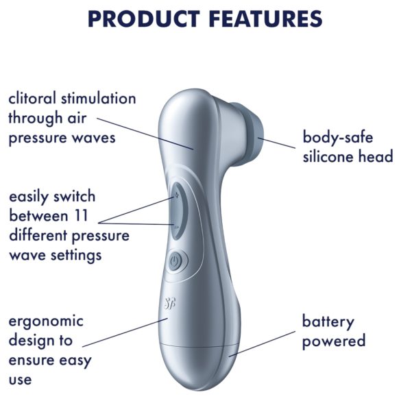 Satisfyer Pro2 Gen2 - stimulator klitorisa z zračnimi valovi - modra
