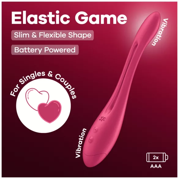 Satisfyer - parni vibrator - prilagodljiv, upogljiv - roza